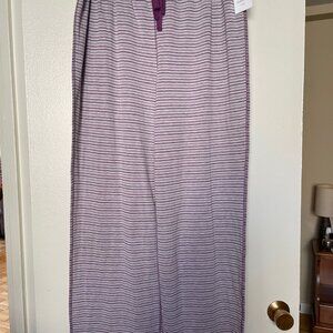 Croft and Barrow Pajama Pants XL Drawstring Reversible Lavender and Purple